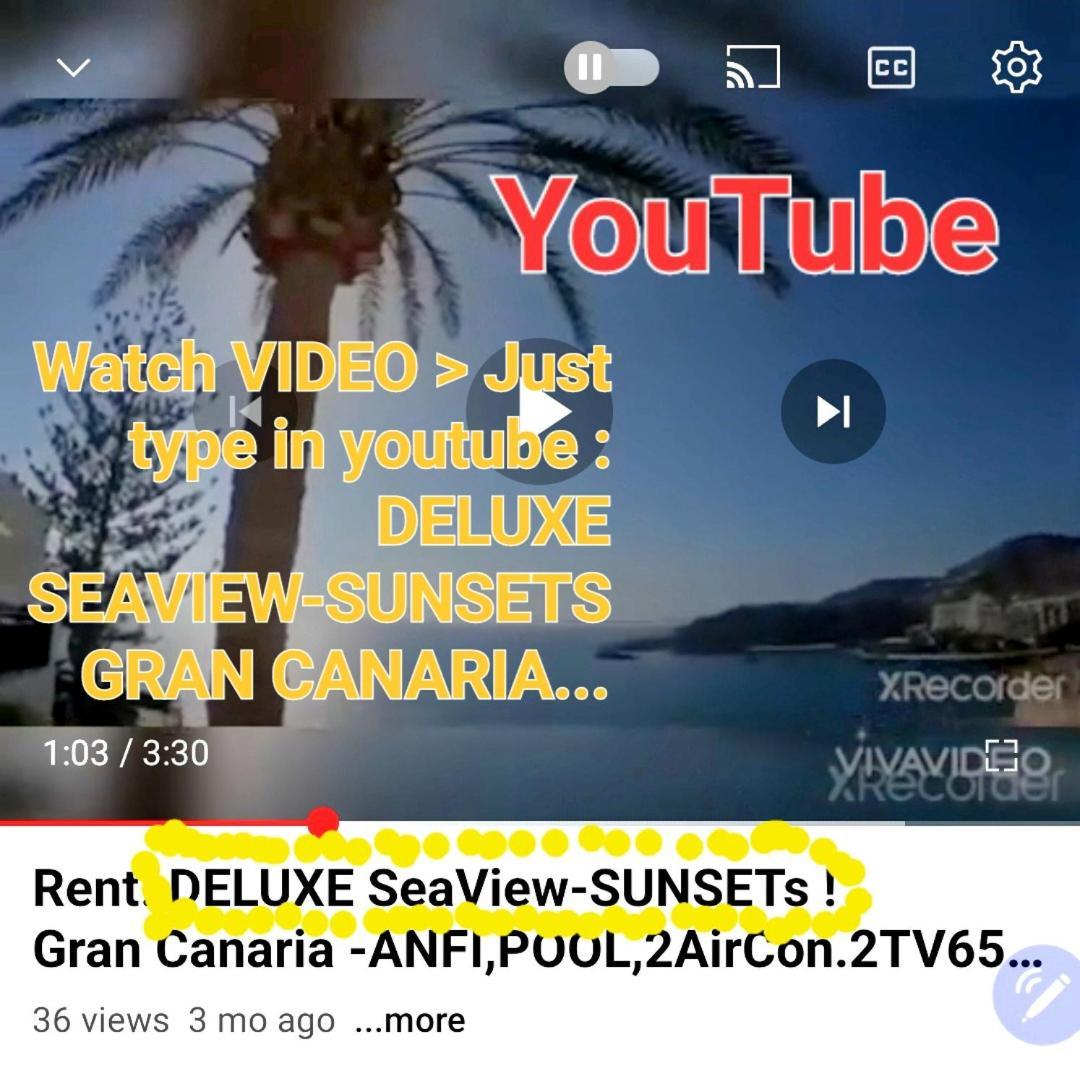 Deluxe Seaview-Sunsets !Transfe-R Inc! Pool,2Aircond,2Tv65",600Mb Dishwasher,,2 Beaches,Anfi-View Daire Patalavaca Dış mekan fotoğraf
