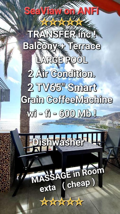 Deluxe Seaview-Sunsets !Transfe-R Inc! Pool,2Aircond,2Tv65",600Mb Dishwasher,,2 Beaches,Anfi-View Daire Patalavaca Dış mekan fotoğraf